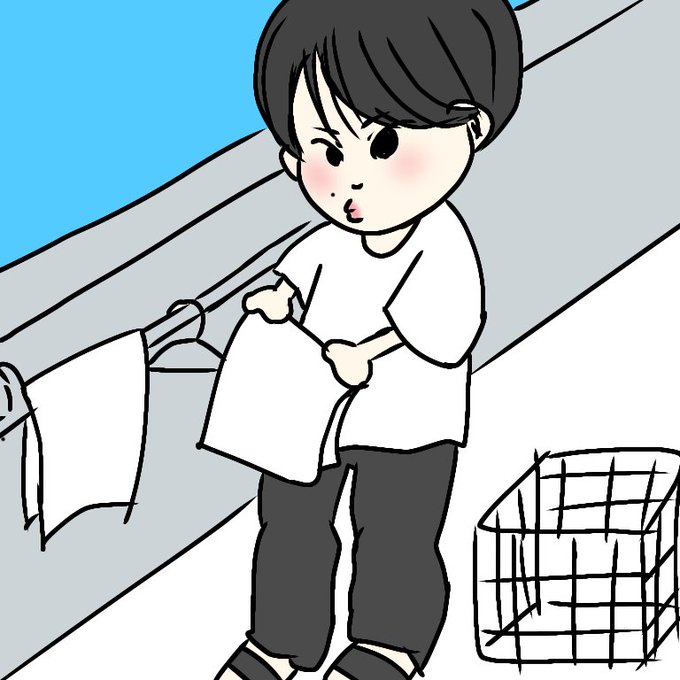 部屋干しのtwitterイラスト検索結果 古い順