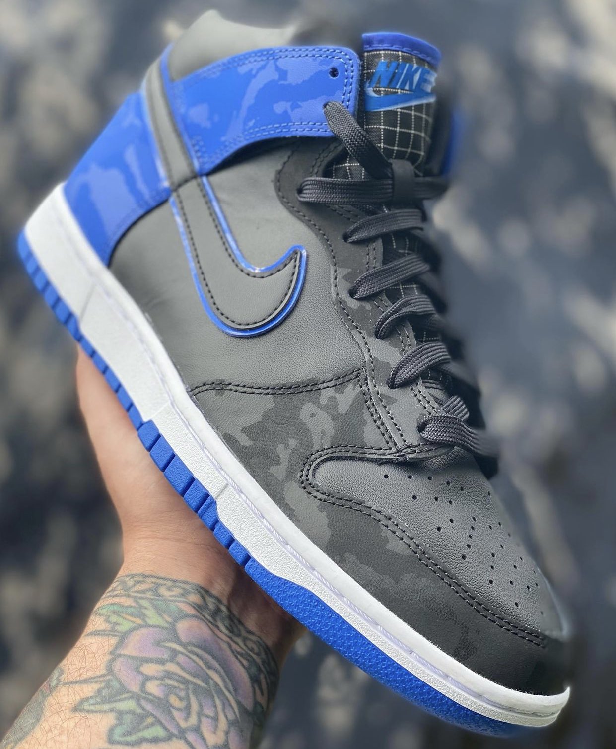 Nike dunk high blue grey deals