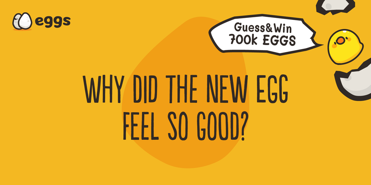 cash_eggs's tweet photo. (1) #GuessAndWin 🤑

- Why did the new egg feel so good?

First commenting correctly will get the prize: 700k $EGGS

(Like + RT required)

#EggsCash #SafeMoon #Polygon #MemeCoin https://t.co/k8HSEBTkzD