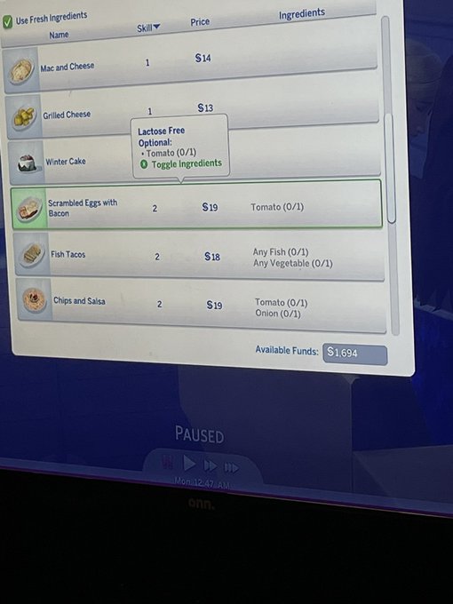 Wait you mean to tell me the sims now has lactose free food 😮 https://t.co/7iKUKWZeie<a href="/tag/blackouttuesday"class="tags"><span>#blackouttuesday</span></a>