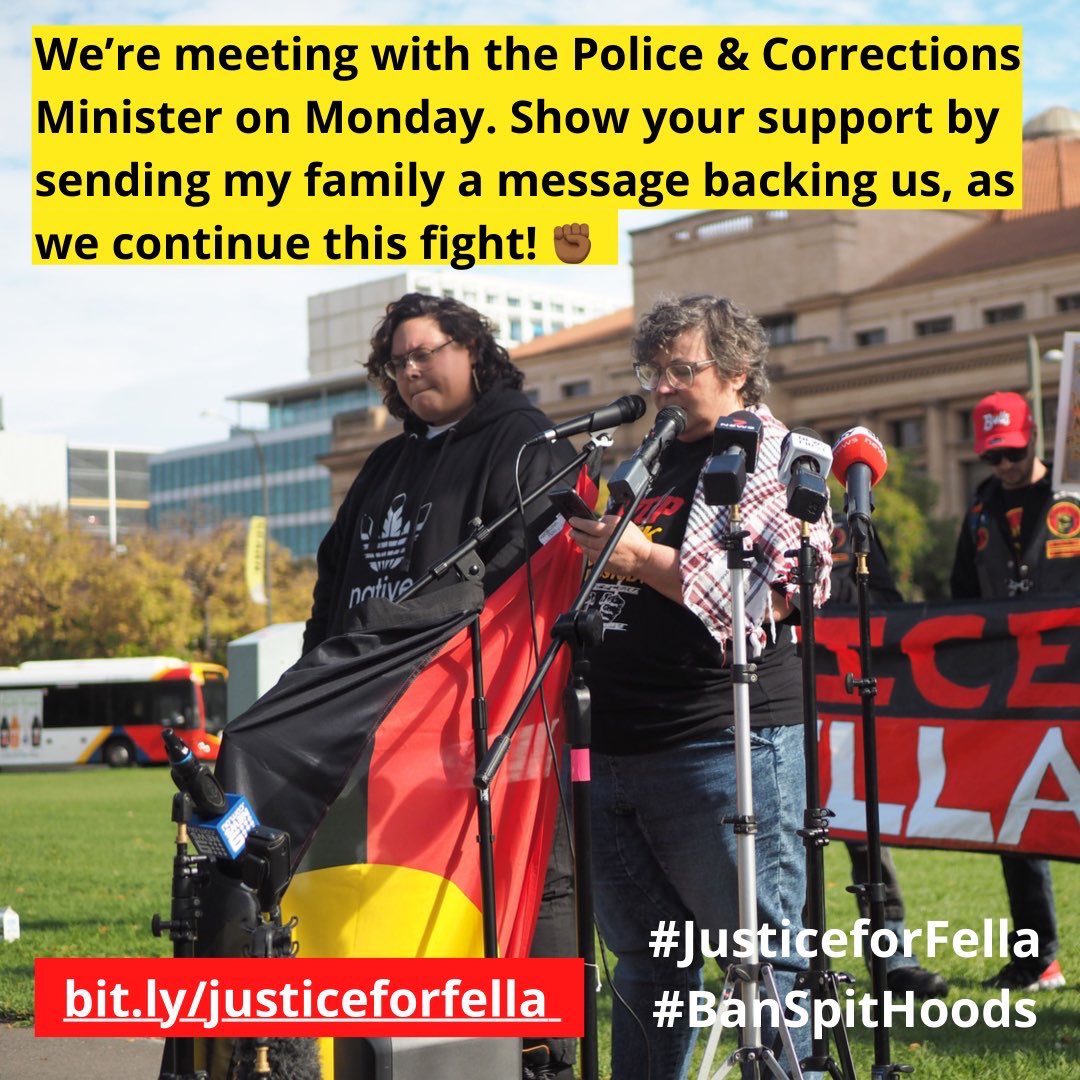 Follow the link to send my family & I a quick message of support, so we know you’re all behind us: Bit.ly/justiceforfella The Government is claiming they've already banned spithoods, but they haven't introduced the laws to make this permanent. #Legislatetheban #JusticeforFella