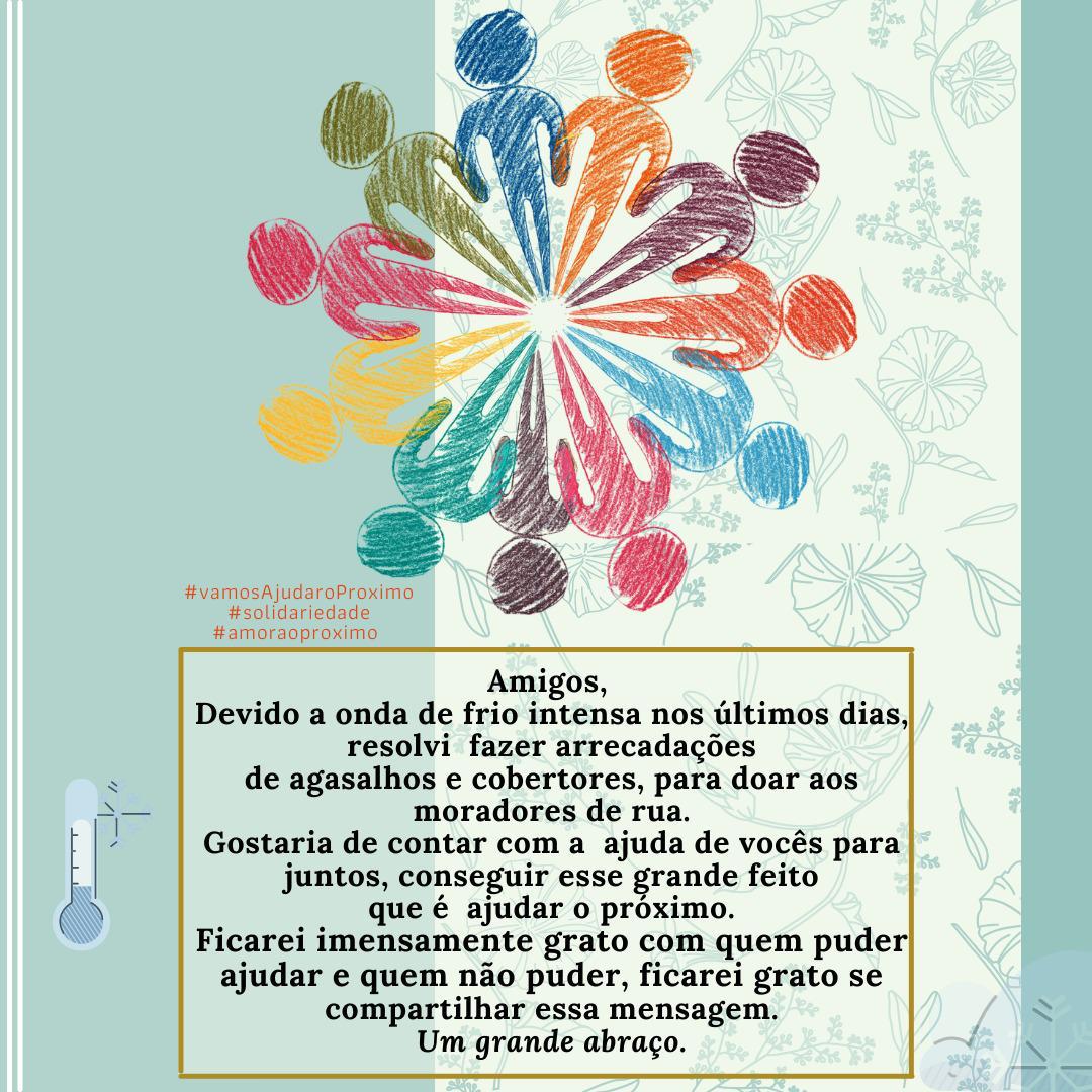 Boa noite galera !! Um amigo meu ta recolhendo agasalhos, cobertores, meias , cobertas e etc... quem tiver algo pra ajudar os moradores de rua ficarei feliz .. se n tiver blz .. ajuda dando rt ate chegar em algum amigo que tenha e ajude .. 🧥🧤🧦👖🧣