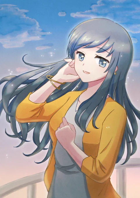 3ヶ月長かった〜〜〜! 違いがわかるようにリメイク絵にしました 夕焼けっぽい背景が好きなのは変わらないんだよな#3ヶ月上達法ビフォーアフター←before(2021年4月) (2021年7月) after→ 