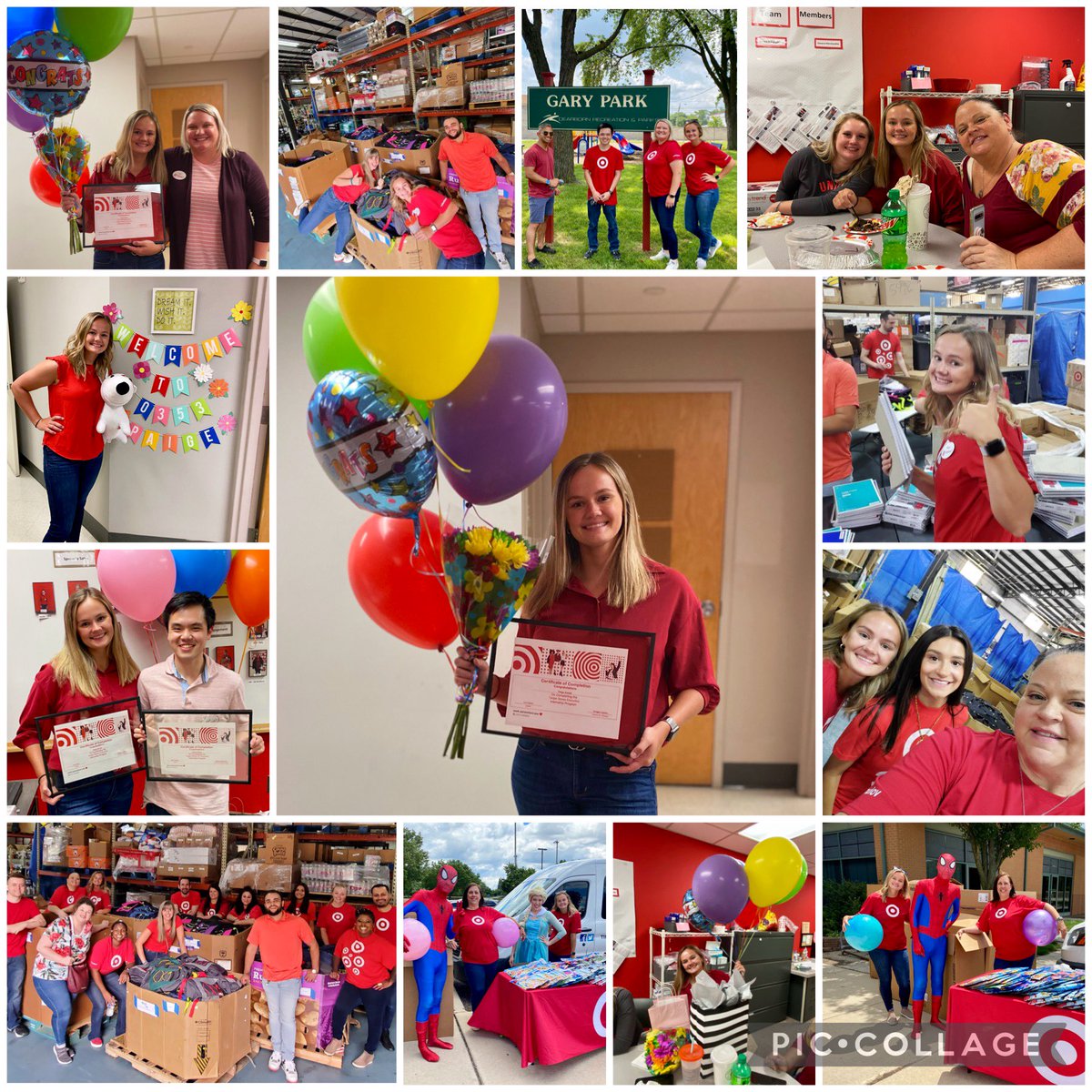 LizzyC1313's tweet photo. In 8 short weeks Paige has quickly become a part of the #T0353 family! It has been amazing being your mentor❤️Your future is bright with Target & I can’t wait to see your journey! #TargetInterns #worksomewhereyoulove ❤️@AmandaT0353 @Bridget_Hughes9 @garmtgt @paigea00 @AlainaAzar https://t.co/tUuckAeQQ7