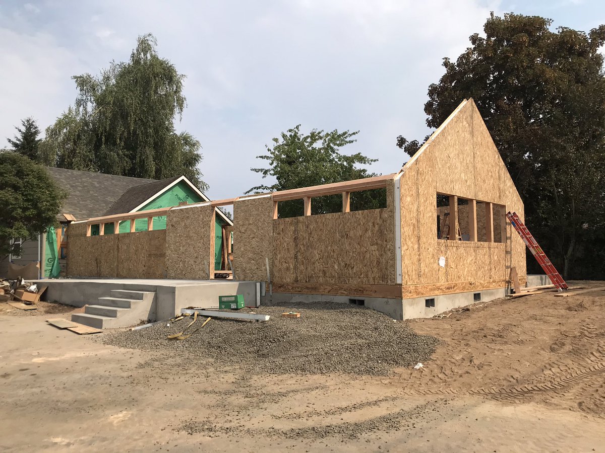 GS_NW's tweet image. 1,100 SF addition walls set in one day!