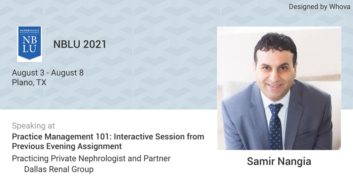 I am speaking at NBLU 2021. Please checkout the details of my talk at: whova.com/embedded/speak…