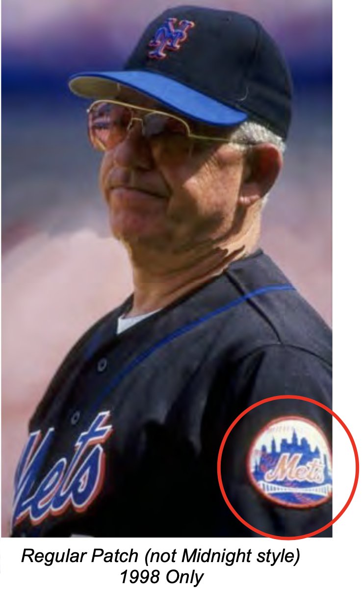 Paul Lukas on X: Mets changing sleeve patch on blue alt home jersey from Mr. Met to skyline logo. Old version on left, new on right. Same change to road alt. /