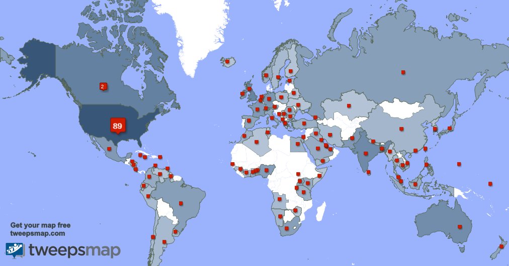 I have 7 new followers from Taiwan 🇹🇼, and more last week. See tweepsmap.com/!djbratpack