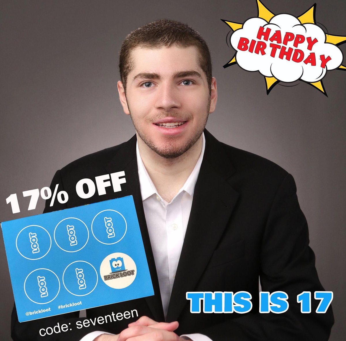CEO Parker is turning 17!!! Celebrate with 17% off Brick Loot subscriptions! brickloot.com/pages/new-subs…  #lego #subscriptionbox #kidceo #sale #minifigures #dreambig