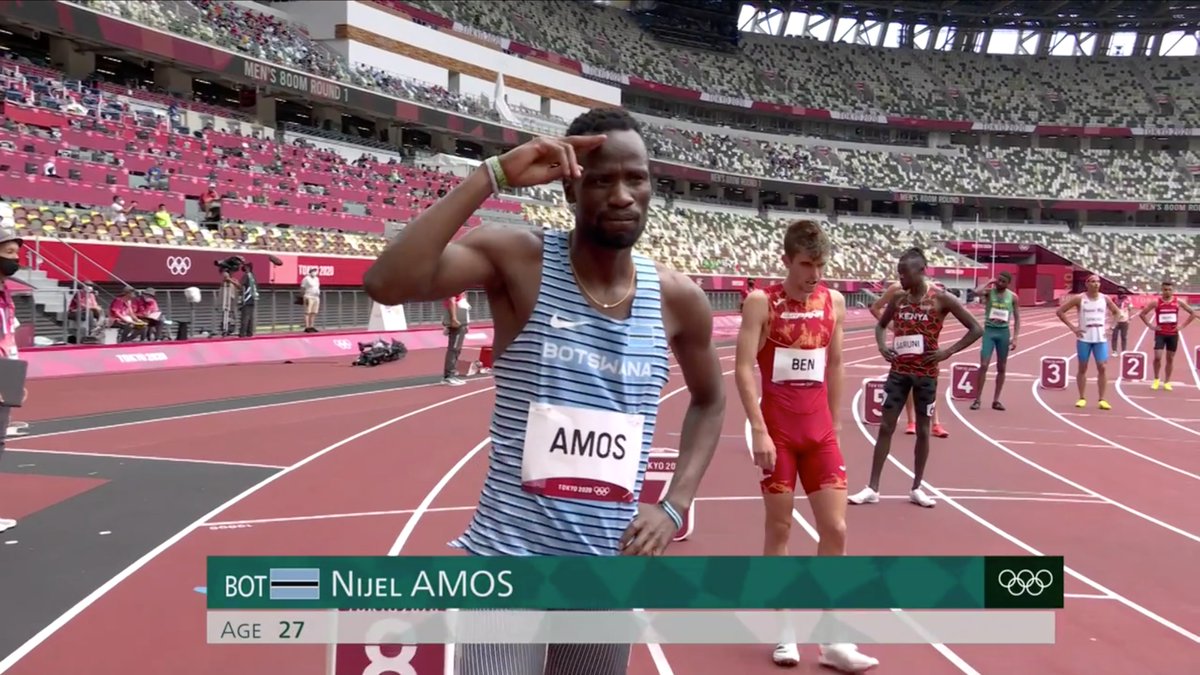 TrackTownUSA's tweet photo. Movin and groovin.

@OregonTCElite's @NijelAmos takes heat No.4 of the men's 800m in 1:45.04!

#Tokyo2020 #Athletics https://t.co/8gVQp7Ivdx