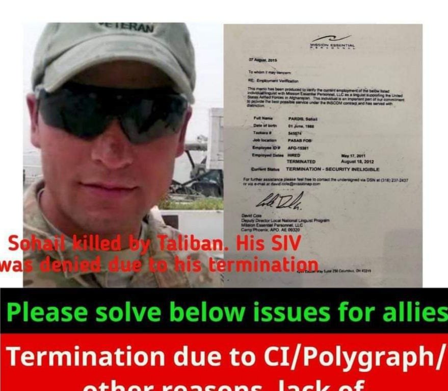 HenaBroken's tweet photo. @kim_staffieri @wartimeallies We will die like Pardis, if they didn't help polygraph failure interpreters, interpreters didn't failed in polygraph test but those people who are using the polygraph test they made us failed and blacklisted and they denied our SIV visas after visas interviews in Afghanistan.. https://t.co/wRcIFZS1Bs