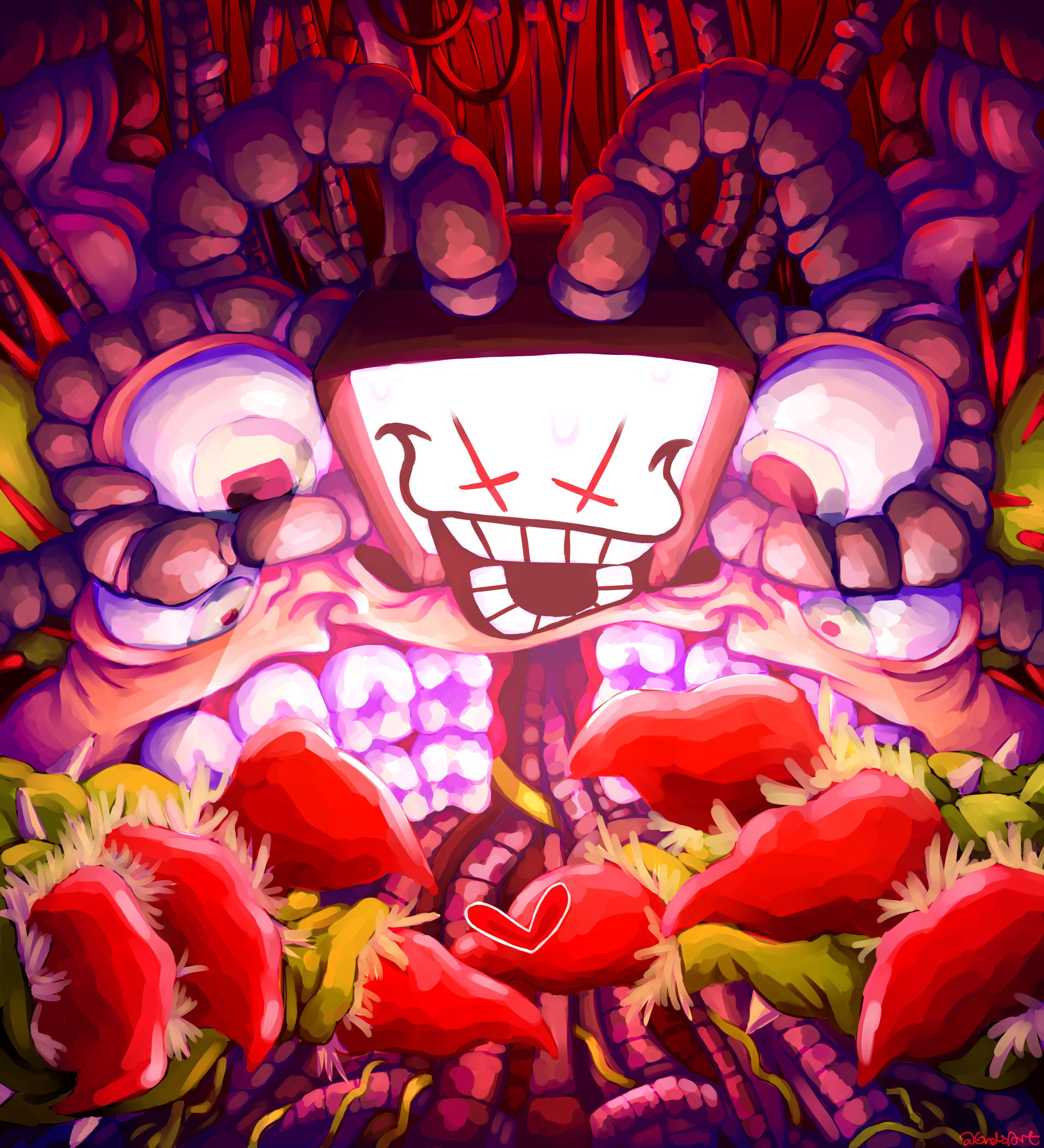 Omega flowey fanart(Second drawing ever and continued after my