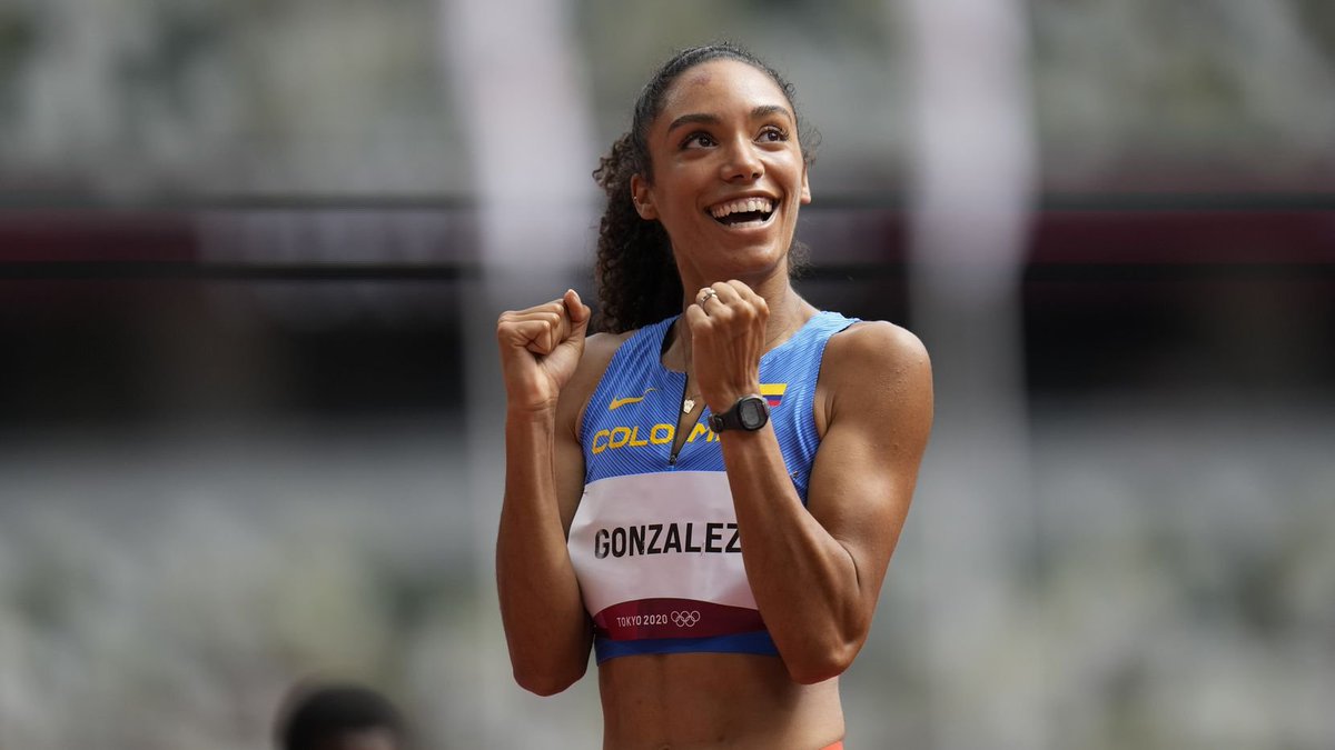 SportsDayHS's tweet photo. Carrollton Creekview grad Melissa Gonzalez advances to Olympic semifinal with Colombian 400-meter hurdles record! 💥👏

@CallieCaplan's latest from Tokyo: https://t.co/8E2otZPxYp

#Tokyo2020 | #txhstrack https://t.co/JTv1lN4dN6