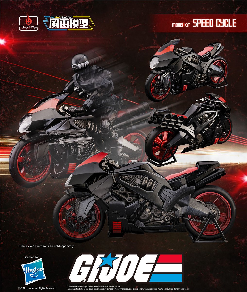 iron_collector's tweet photo. Así como el model kit de #SnakeEyes, #FlameToys lanzó las imágenes oficiales y la preorden de la motocicleta #SpeedCycle de la línea #FuraiModel. 🐍👀🥷🏻 1/3
#IronSkullCollector #YOJOE #HasbroPulse #Hasbro #Pulse #GIJOE #ModelKit #Collection #Collectibles https://t.co/wV6LJJqYqs