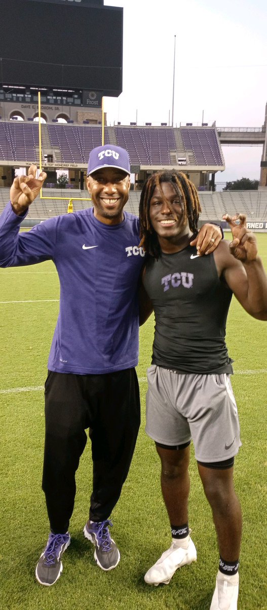Had fun at the TCU camp today !
<a href="/TCUFootball/">TCU Football</a> <a href="/CoachModkins/">Jeremy Modkins</a>