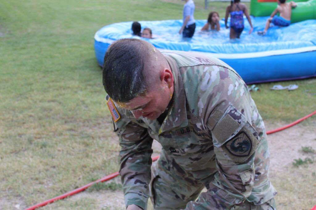 SentinelSe7en's tweet photo. PUBLIC SERVICE ANNOUNCEMENT:
When A344th invites you to their Morale/resiliency day DO NOT GO!  The very Drill Sergeants that I mentored for 18 months started a bidding war for a pie in the face!  #SFRG #Onthehunt. @SentinelSix @PhoenixBDE_6 @Raptor_6_ https://t.co/0gZu8ceGrJ