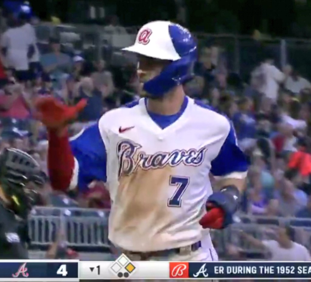 Chris Creamer  SportsLogos.Net on X: A couple of 1970s throwback uniforms  around the Majors tonight as the Angels celebrate their 70s weekend and  the Braves honour Hank Aaron with the Brewers