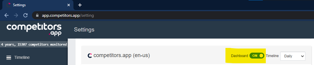 competitorsapp's tweet photo. You can now disable notifications on the weekly dashboard report https://t.co/lwQQIaGuID
