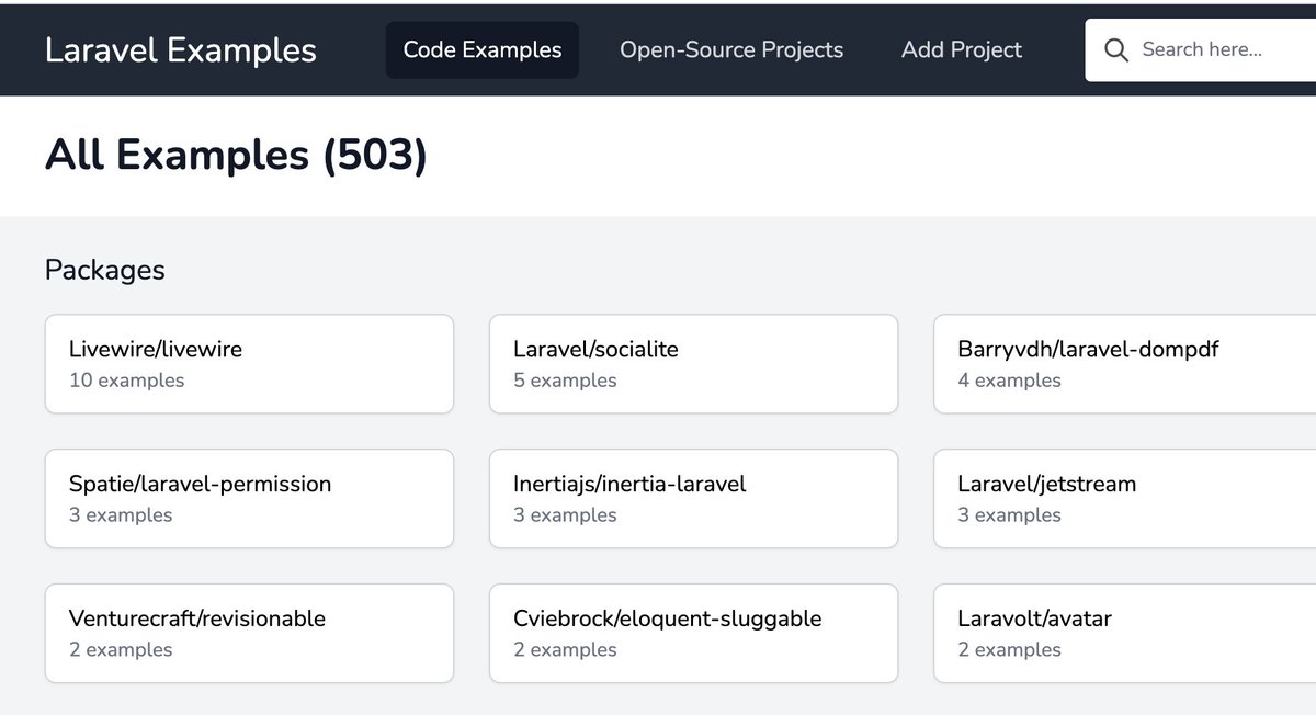 PovilasKorop's tweet image. Milestone on my Laravel Examples project.
- 500+ code examples
- 50+ open-source projects
All here: laravelexamples.com