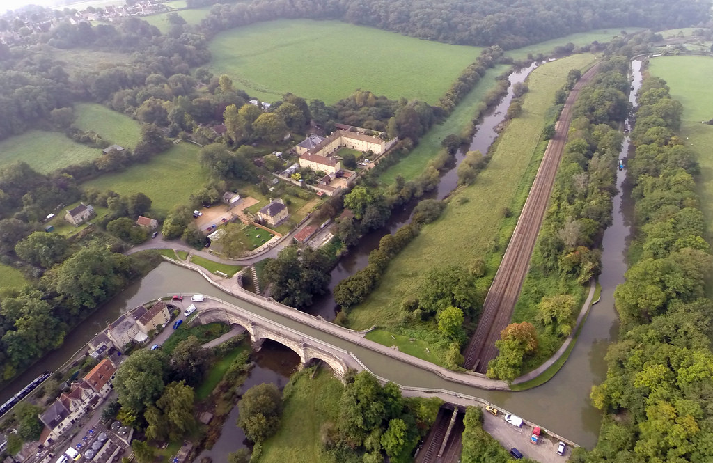 Aerial photo of avoncliffe aqueduct