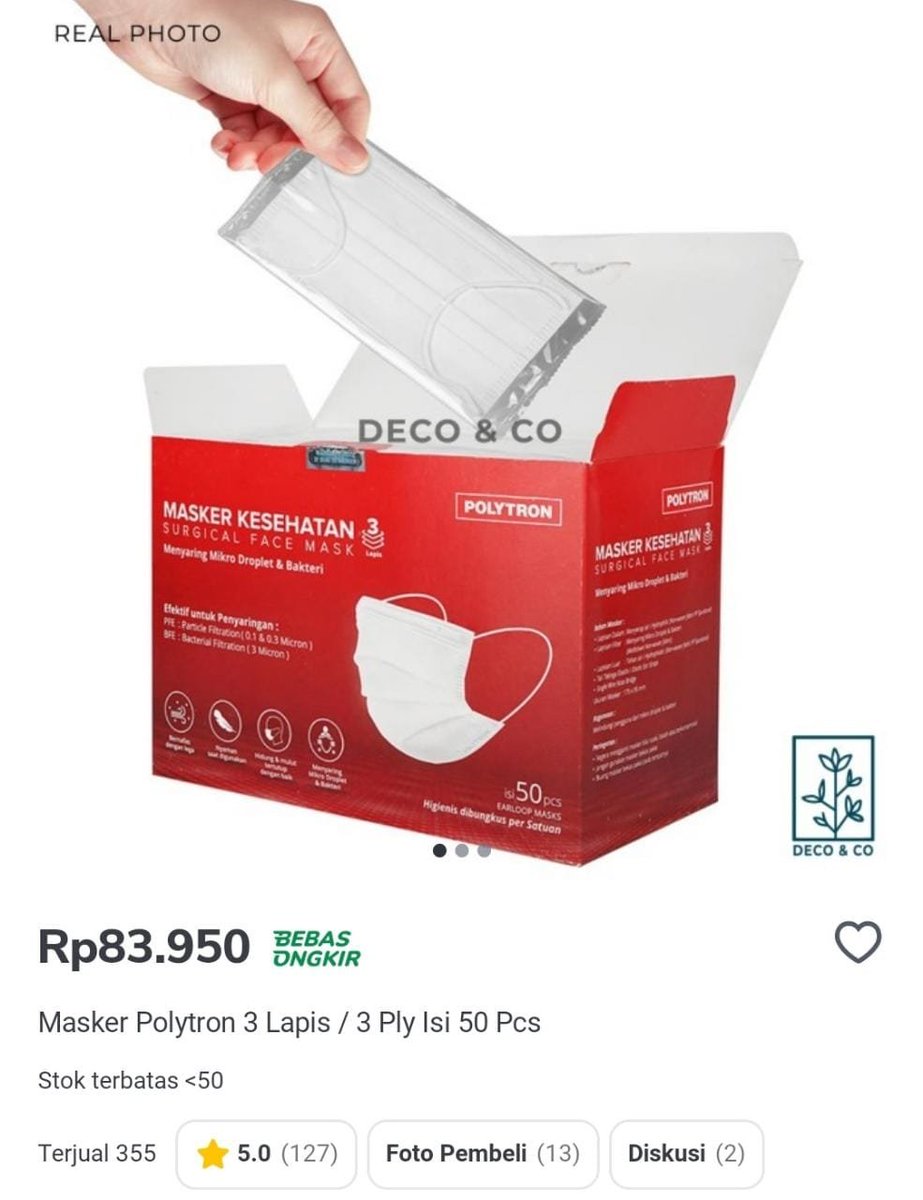 anthronic's tweet photo. @alderina Dirumah juga sekarang ngasih masker ke kurir/ojol/dll tapi maskernya pake masker merk polytron (yes polytron bikin masker juga 😁) yang sudah dibungkusin satu2. https://t.co/hMOj3RVcK4