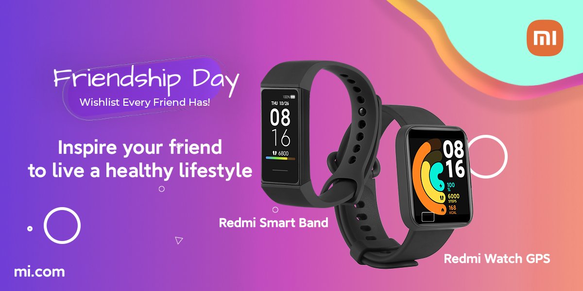 RedmiIndia's tweet photo. Friends that workout together, stick together 😍
Get awesome presents for for your besties, this friendship day, and pave your way towards fitness! 

Check them out here: https://t.co/P0AdqBefsl

#RedmiWatchGPS #RedmiSmartBand #FriendshipDayWithMi https://t.co/2owF4id3yz