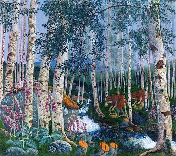 cirosatabolarc's tweet photo. Nikolai Astrup (Norway, 1880-1928), Foxgloves, 1928 https://t.co/9eyOE5Ubqm