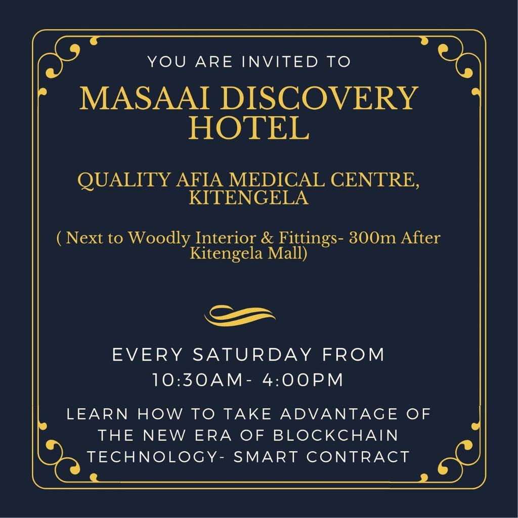 MaryMutiku's tweet photo. All Roads Lead to Kitengela For Blockchains Conversations on Smart Contracts ,Be My Guest https://t.co/08B03apQsD