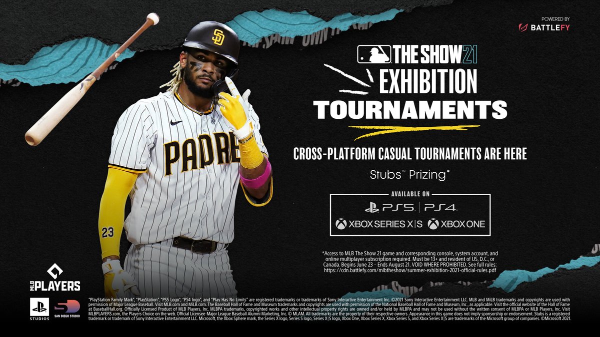 MLBTheShow's tweet photo. It’s official, the 2nd MLB The Show 21 Summer Exhibition Tournament has begun. Let’s go! #MLBTheShow https://t.co/cHQOG0m1e9