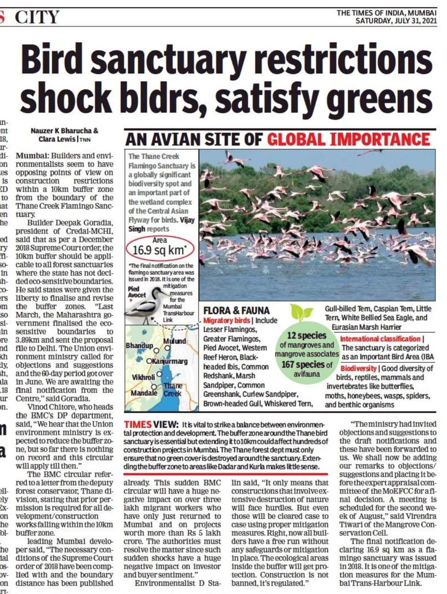 Mumbai is always spoken of as the 'maximum city' & a 'concrete jungle', but few people are aware that it provides diverse habitats to hundreds of migratory birds & aquatic creatures. Wetlands Disappearing Three Times Faster than Forests.
#SaveMangroves #SaveWetlands @AUThackeray