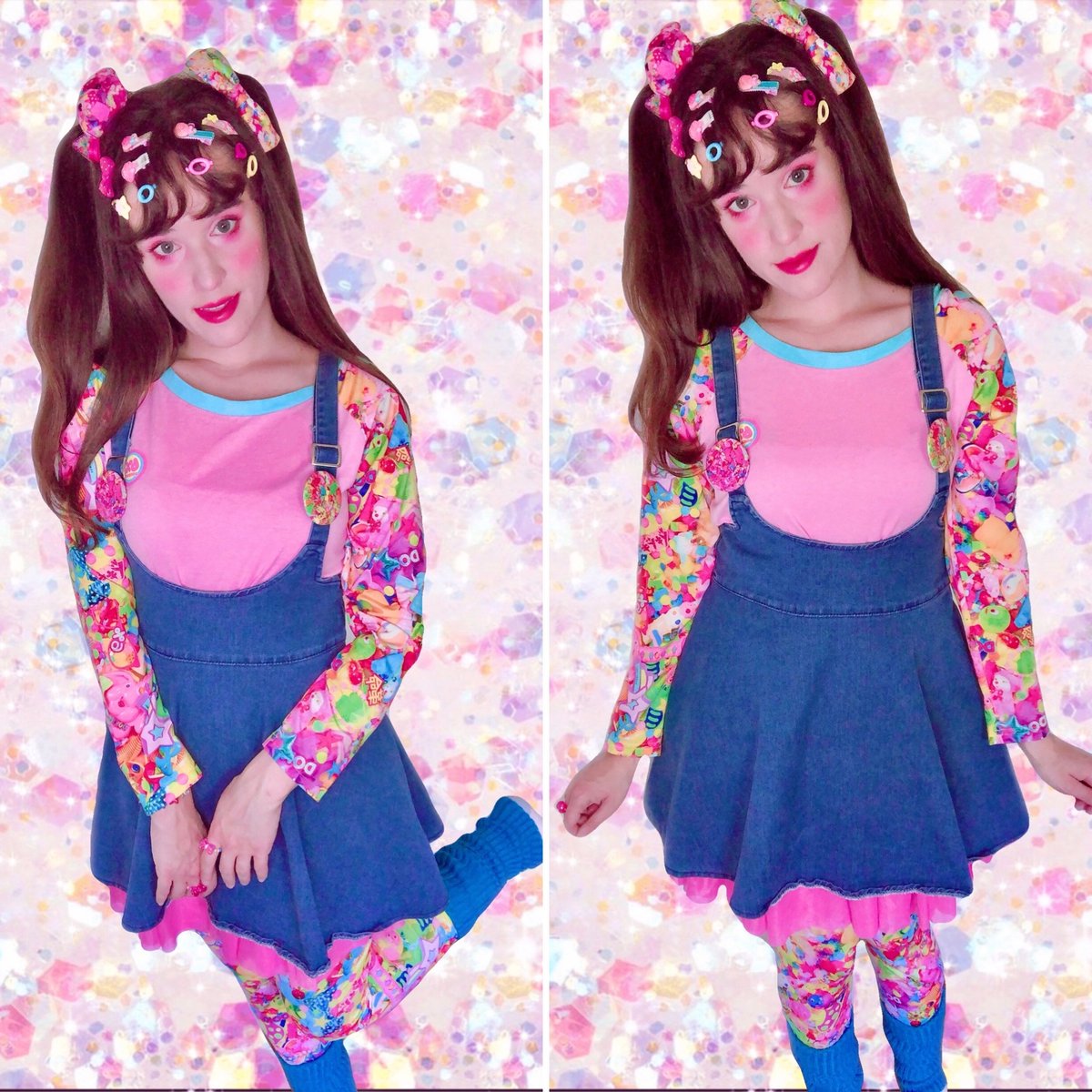 KayPersephone's tweet photo. My first #decora coord! 
初めてのデコラコーデです！
💙💚💛🧡❤️💜💞 #internationaldecoraday  #decoraday 
#6%dokidoki 
#インターナショナルデコラの日 
#ミスiD2022 
#ミスiD https://t.co/zFrunfDrPZ