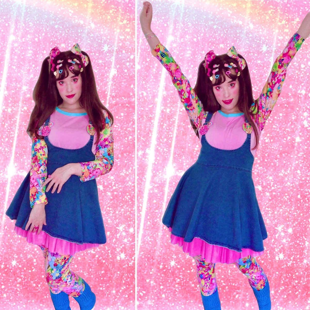 KayPersephone's tweet photo. My first #decora coord! 
初めてのデコラコーデです！
💙💚💛🧡❤️💜💞 #internationaldecoraday  #decoraday 
#6%dokidoki 
#インターナショナルデコラの日 
#ミスiD2022 
#ミスiD https://t.co/zFrunfDrPZ