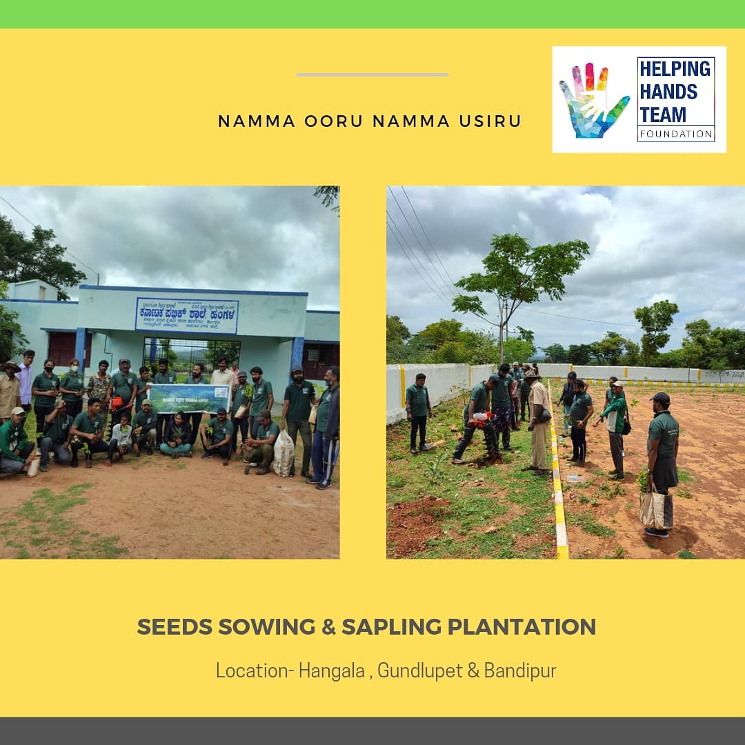 HHTeamOrg's tweet photo. "Namma Ooru Namma Usiru"

We at Helping Hands Team Foundation have completed 5 Lakh seed balls &amp; 1000 saplings plantation &amp; now heading towards 4th week seed balls &amp; sapling plantation we are looking at volunteers who can join with us to make the Bandipur forest rejuvenate to its https://t.co/O0gz1pITTB