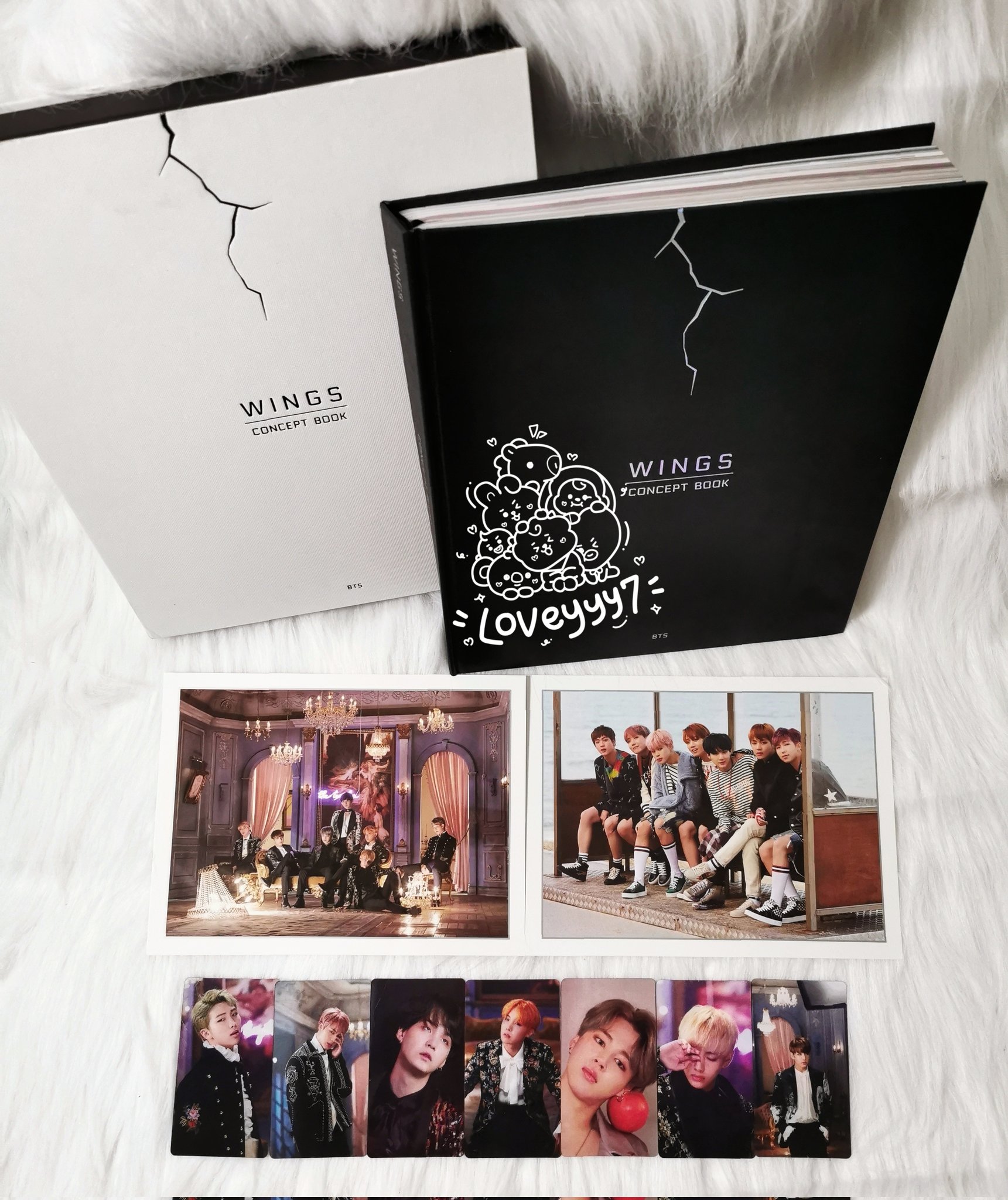 BTS WINGS CONCEPT BOOK Official Photo Book Photo Card Out
