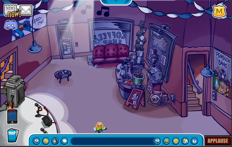 abhay__28's tweet photo. @AFrozenTundra now has a Music Jam. Soon to come to Club Penguin Rewritten again as well. With previous Music Jams, especially in original Club Penguin, I'd always enjoy how the contour of the sky would change to a more pinkish/orangish color. https://t.co/TKgn7znLhU