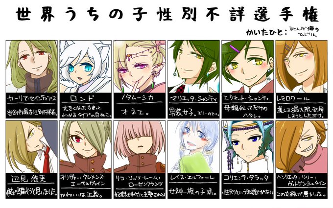 性別不詳のtwitterイラスト検索結果