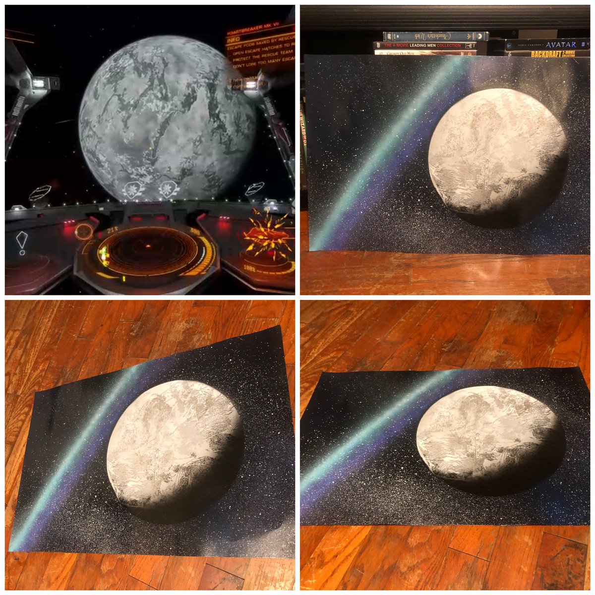 Lara2323Xx's tweet image. Today’s attempts at @EliteDangerous themed art! @smorganmoore @CaptnBeard hope you like it! 🥰 @frontierdev