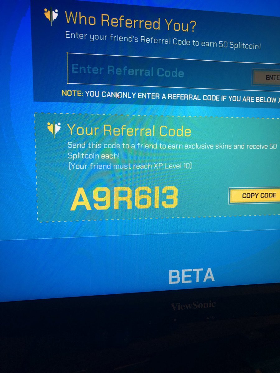 KobeBabin's tweet photo. @Splitgate Use this code for some free stuff :) https://t.co/uluzgwuoC7