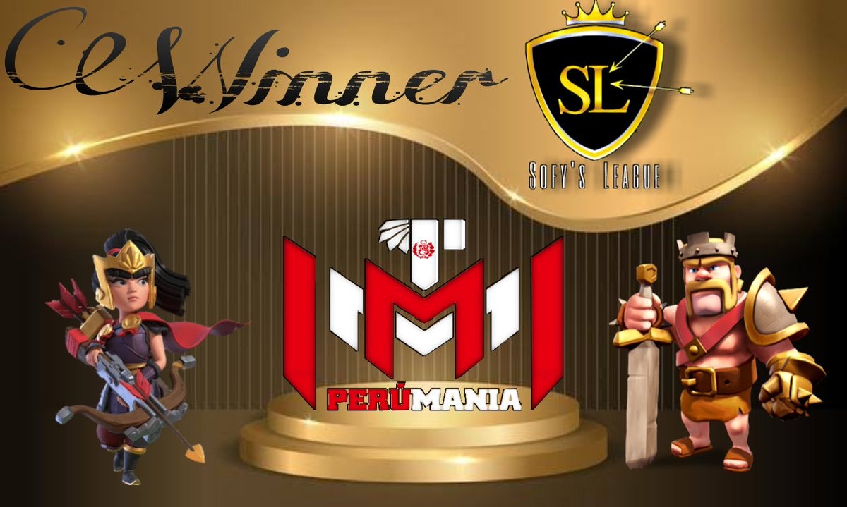 sofijey_'s tweet photo. Muchas felicidades a los campeones de la #SofysLeague ‼️‼️‼️
🏆@Perumania2 🏆
@SlayerLiger
#ClashofClans https://t.co/TUVUXDBPyS