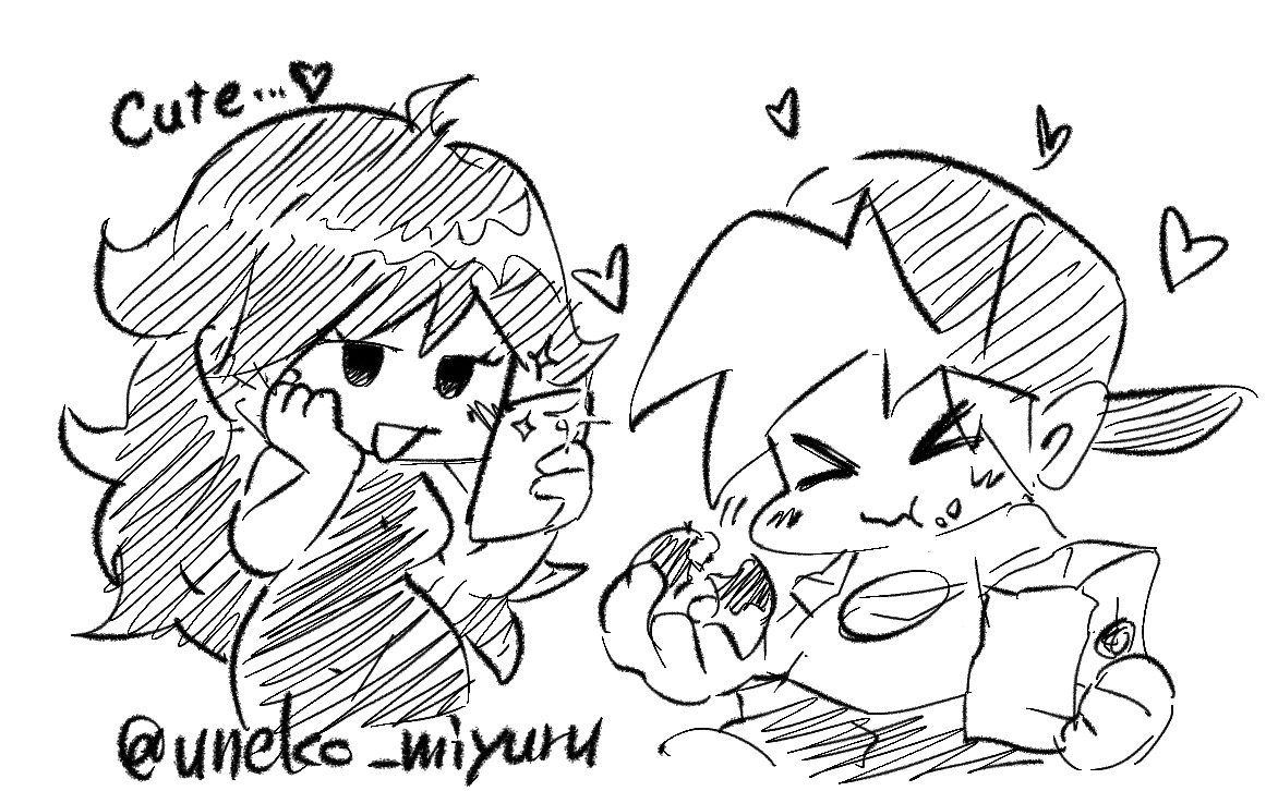 これはbfくんがほっぺに食べかすつけてるタイプだったらかわいいなという絵です 卯猫みゆるの漫画 これはbfくんがほっぺに食べかすつけてるタイプだったらかわいいなという絵です 卯猫みゆるの漫画