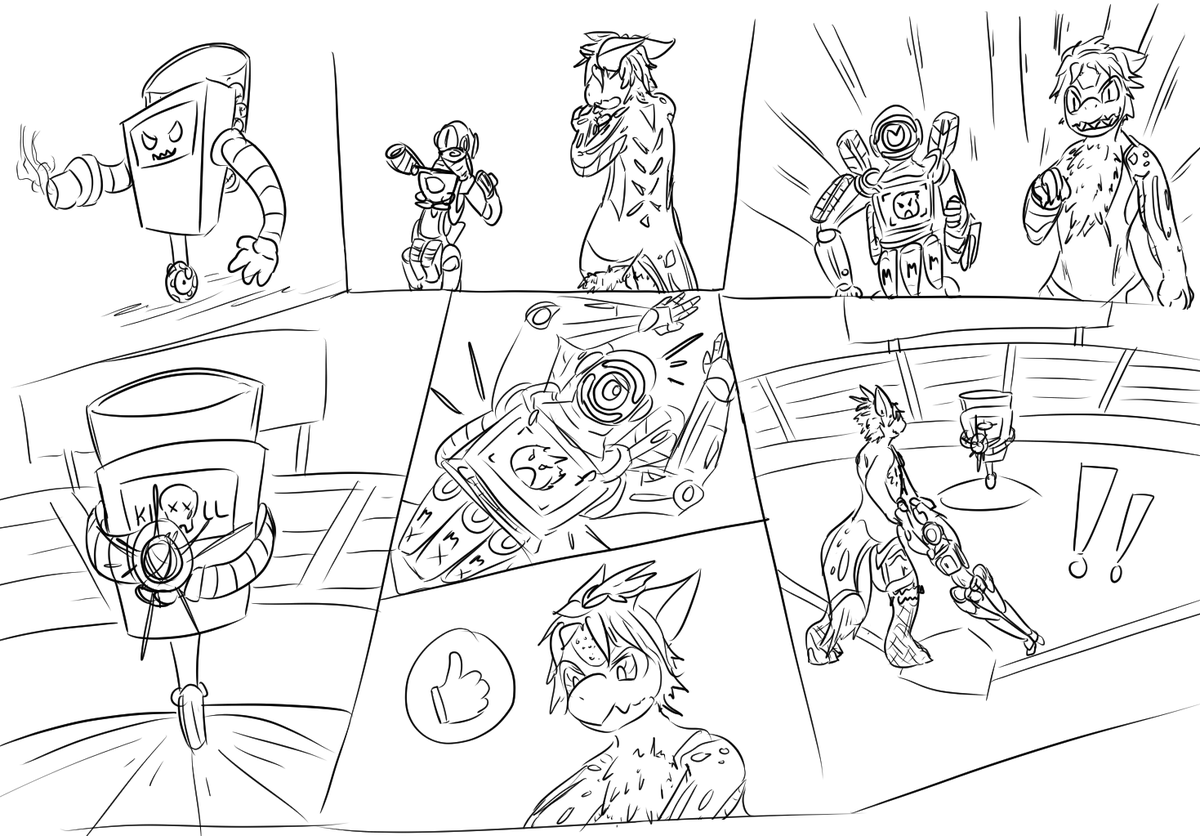 allbuckwild's tweet photo. When life throws you curveballs, send them straight back!
Nothing stops a fella's break time. 
Impromptu collab with @MechatronDragon https://t.co/dQyy8W7hOp