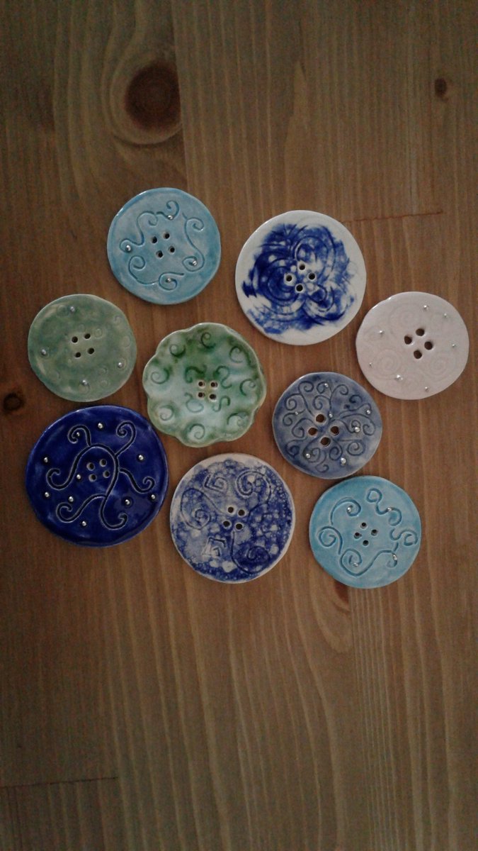 dragonchimes's tweet image. 9 Large Ceramic Buttons 40-50mm  Mixed Lot Sewing Accessories Fasteners Knitting Notions tuppu.net/f0a9c340  #HandmadeButtons