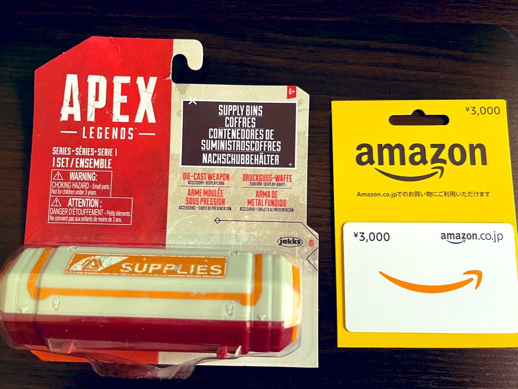 Necochannico's tweet photo. 当選したこちらの賞品届きました(*´ω｀*)めちゃ嬉しい！サプライボックスシリーズ集めたい😆

#サイファーカップ に #ALX が出てくれて熱い大会のワクワク感味わえたし、応援してて楽しかった！運営さんありがとうございました。

#サイファーカップ #せかめん #れいしー #つーぶ #APEX #ApexLegends https://t.co/uFDnVRWESY