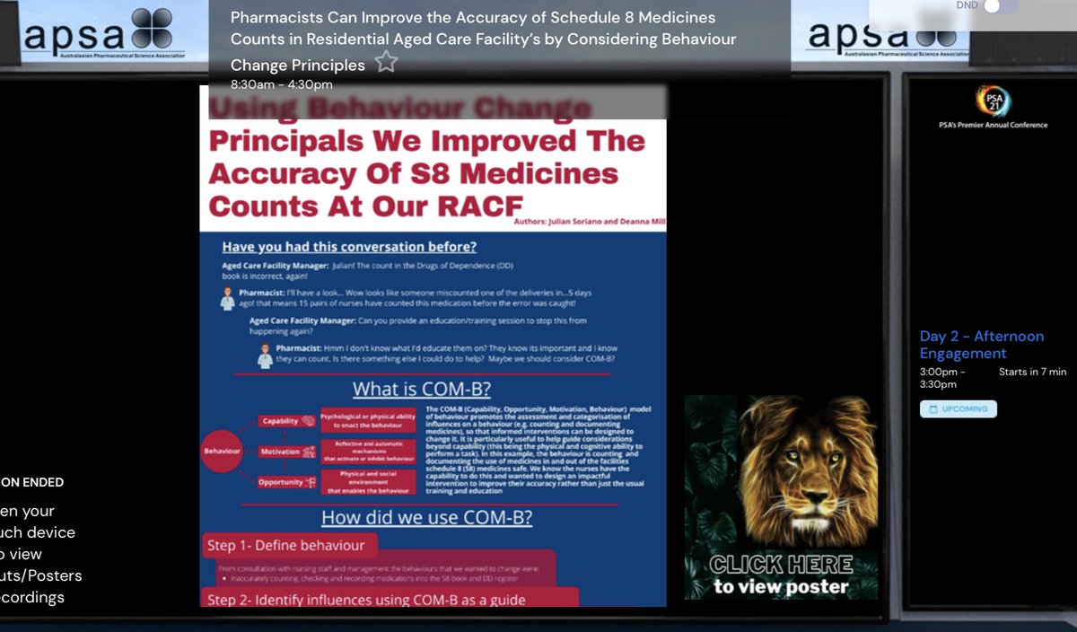 JacintaAdelaide's tweet image. (omg! 😳😱🤦‍♂️)

...and of course, this includes work by @JulianSoriano3... new to SA Pharmacy and already involved in research! #PSA21VIRUAL #BehaviourChangeWheel