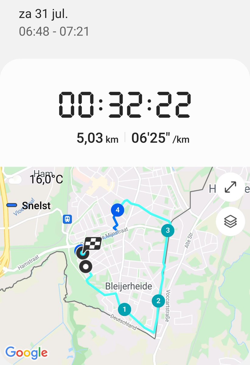 ramjek's tweet photo. Start2run training 17 5km voor beginners. Ondanks wind toch weer verbetering van de tijd. Loop/wandel cadans: 5-2-7-2-7-2-7-2 dus het gaat aardig richting de 6 minuten/km 😁😁😁 #start2run #vivalavidarun #kerkrade https://t.co/kPgiHY9TpE