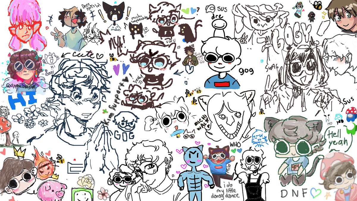 STREAM HAS ENDED !! 
THANK YOU TO EVERYBODY THAT CAME AND DREW ALONGSIDE W ME ! this was so much fun and honestly may do this again in the future <3
HERE ARE THE BELOVED BOARDS !!1 