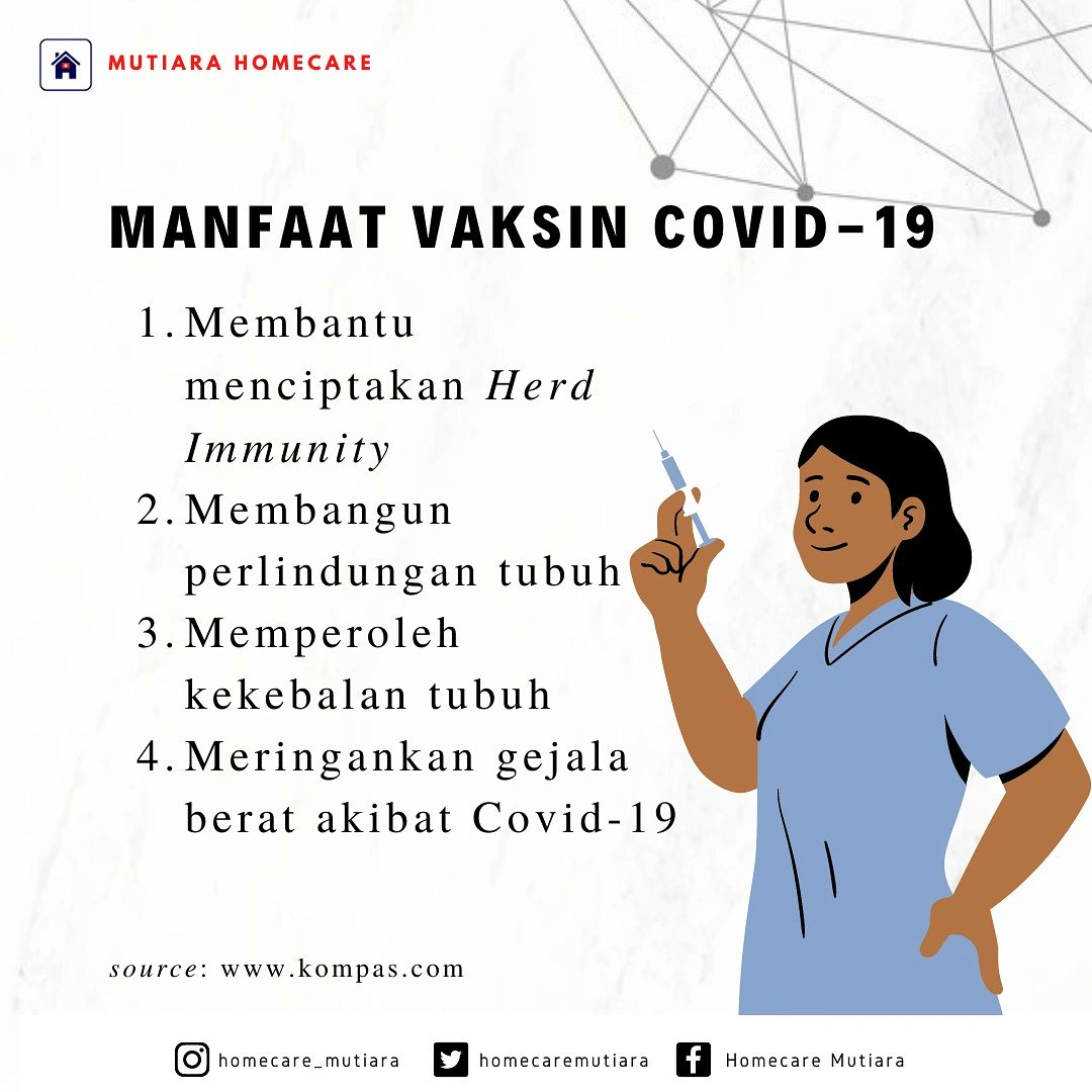 HomecareMutiara's tweet photo. Selain dapat membantu mengurangi penyebaran virus Covid-19, vaksin juga punya manfaat lain loh. Yuk kita simak! #COVID19 #VaksinasiCovid19 #indonesiasehat #prokes5m #kesehatanmasyarakat https://t.co/L4oMhY5SQw