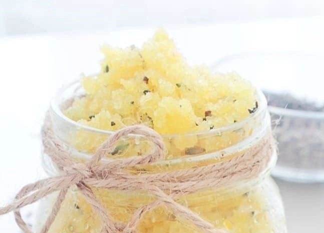Excited to share the latest addition to my #etsy shop: Handmade Lemon &amp; Lavender Hand Scrub, All Natural, Gift for Her etsy.me/3zSP901 #yellow #handscrub #bodyscrub #handcrafted #allnatural #giftforher #lemonlavender #revitalize #handmade