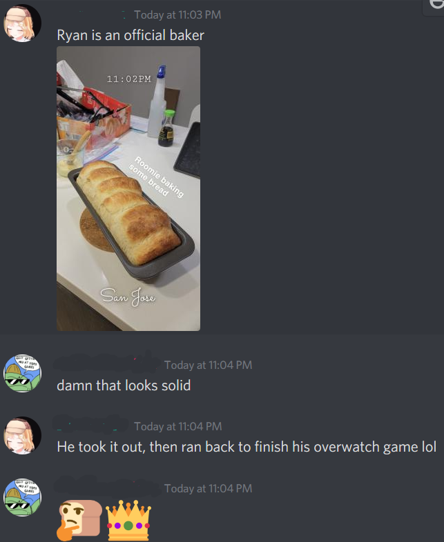 ryanjengchen's tweet photo. showing enthusiasm for the art of breadmaking #letsgethisbread https://t.co/acnOFkBWLs