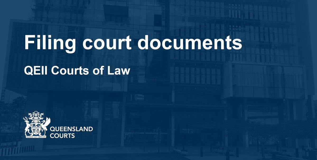 Need to file court documents during #COVID lockdown? There is no counter service at the QEII Courts of Law registry, but you can use the dropbox OR post (include a return paid envelope so any service copies &/or receipts can be returned to you) OR phone 1800 497 117. #auslaw